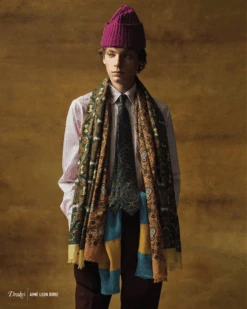 ALD / Drake's Orange Archival Graphic Scarf -Drakes Shop 11 72fcd9f6 21b2 48f9 b7e8 d00b93ea1738