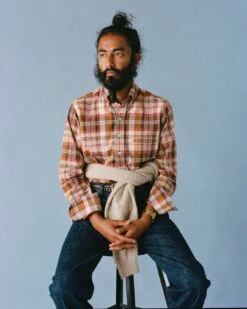 Brown And Red Madras Check Cotton Button-Down Shirt -Drakes Shop 238800130001 c86bc85b d503 4893 b1b9 a7c88848173f