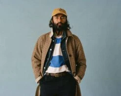 Navy Textured Cotton Flat Front Chino -Drakes Shop 238800160009 e8493b39 0901 4f0b bb2b 955ad2e321f7