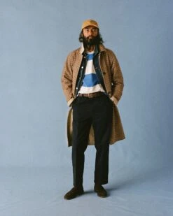 Navy Textured Cotton Flat Front Chino -Drakes Shop 238800160010 a00017af 9d3c 41c3 8417 be4a589655ae