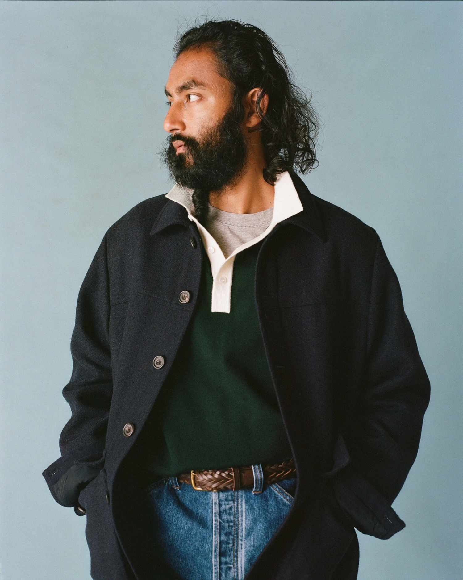 Green Merino Wool Knitted Rugby Shirt 8 Green Merino Wool Knitted Rugby Shirt - Image 6