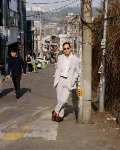 Blue And White Seersucker Games Trousers -Drakes Shop 408720010002 ac6c6f1e f547 4f16 ab8b 1a419706cbf2