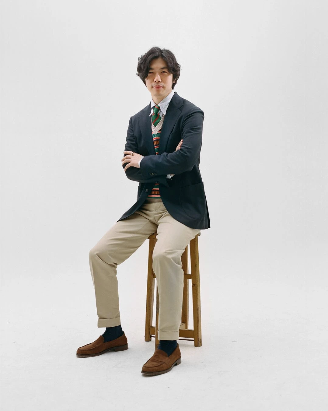 Ecru And Multi Coloured Cotton Cashmere Western Knit Vest 8 Ecru And Multi Coloured Cotton Cashmere Western Knit Vest - Image 6