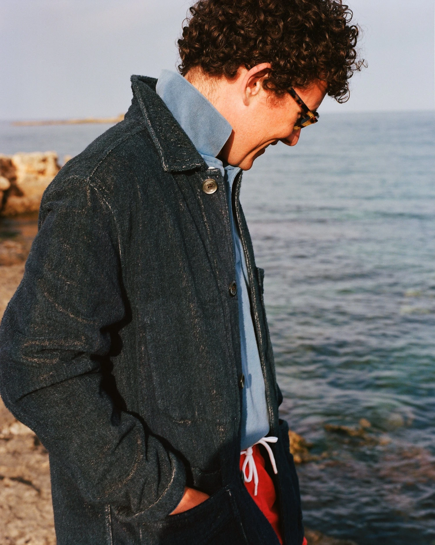 Indigo Cotton Terry Towelling Five-Pocket Chore Jacket 12 Indigo Cotton Terry Towelling Five-Pocket Chore Jacket - Image 10