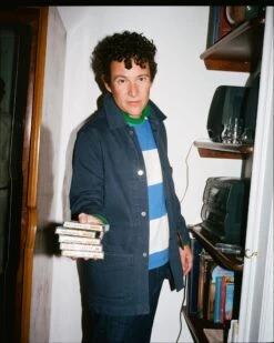 Navy Heavy Twill Cotton Five-Pocket Chore Jacket -Drakes Shop 418690700012