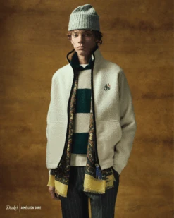 ALD / Drake's Grey Donegal Ribbed Knit Beanie -Drakes Shop 51 69a4fb9f bc42 4323 a0a4 aa71604e6d56