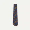 Blue Large Paisley Print Silk Self Tipped Tie 2 Blue Large Paisley Print Silk Self Tipped Tie -Drakes Shop DR1AA121004 02250 2