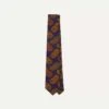 Purple Large Paisley Print Silk Self Tipped Tie -Drakes Shop DR1AA121004 04800 2
