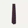 Purple Baroque Paisley 36oz Madder Silk Self Tipped Tie -Drakes Shop DR1AA121005 03900 2
