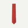 Red And Green Geometric Medallion Print Madder Twill Silk Tie