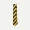 Navy And Yellow Broad Stripe Silk Tipped Tie -Drakes Shop DR1AAN23111 01502 2