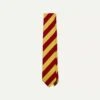 Red And Yellow Broad Stripe Silk Tipped Tie 1 Red And Yellow Broad Stripe Silk Tipped Tie -Drakes Shop DR1AAN23111 02702 2