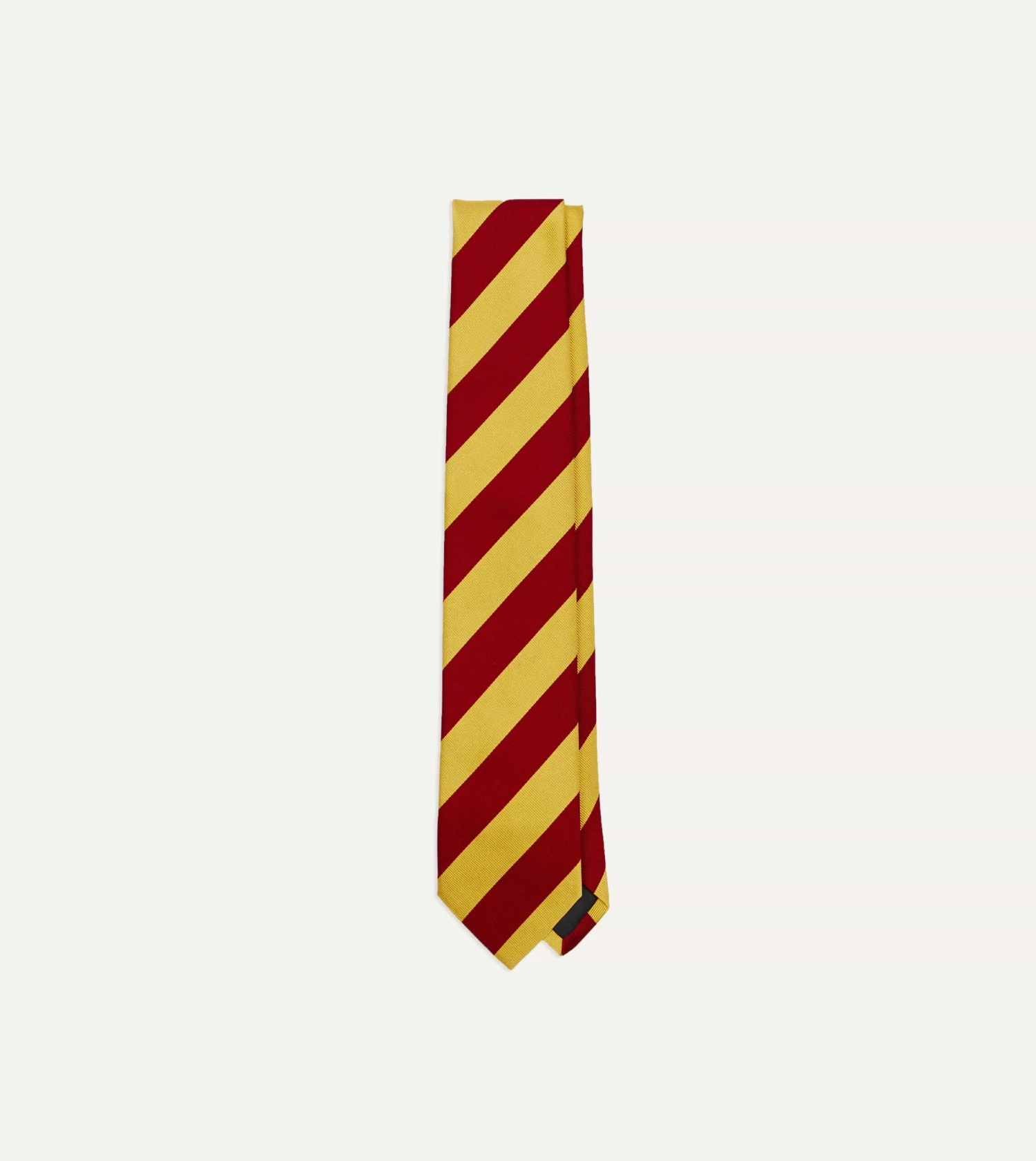 Red And Yellow Broad Stripe Silk Tipped Tie 3 Red And Yellow Broad Stripe Silk Tipped Tie