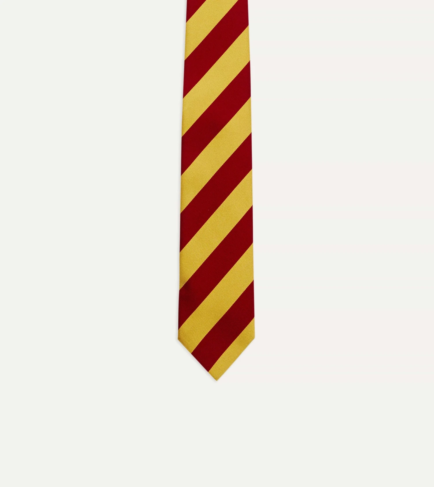 Red And Yellow Broad Stripe Silk Tipped Tie 6 Red And Yellow Broad Stripe Silk Tipped Tie - Image 4