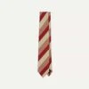 Red And Gold Multi Stripe Silk Tipped Tie -Drakes Shop DR1AAN23112 02702 2