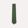 Green Micro Polka Dot Embroidered Tipped Tie -Drakes Shop DR1AAN23117 01401 2