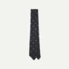 Navy Blue Pennant Motif Silk Tipped Tie