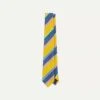 Yellow Multi Stripe Silk Tipped Tie -Drakes Shop DR1AAN23130 01502 2