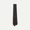 Black And Gold Parachute Motif Silk Tipped Tie -Drakes Shop DR1AAN23144 03501 2