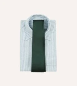 Bottle Green 50oz Silk Twill Tipped Tie -Drakes Shop DR1AAN23692 03400 1