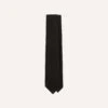 Black Pure Cashmere Solid Tipped Tie -Drakes Shop DR1AAN23697 02100 2