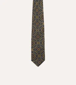 ALD / Drake's Blue Graphic Tie 10 ALD / Drake's Blue Graphic Tie -Drakes Shop DR1AAN23772 01401 3