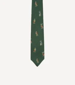 ALD / Drake's Green Graphic Tie 10 ALD / Drake's Green Graphic Tie -Drakes Shop DR1AAN23774 01251 3