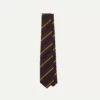 Green Multi Stripe Silk Mogador Tipped Tie -Drakes Shop DR1AAN24108 01302 1