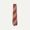 Red And Brown Wide Stripe Repp Silk Tipped Tie 1 Red And Brown Wide Stripe Repp Silk Tipped Tie -Drakes Shop DR1AAN24119 01702 1