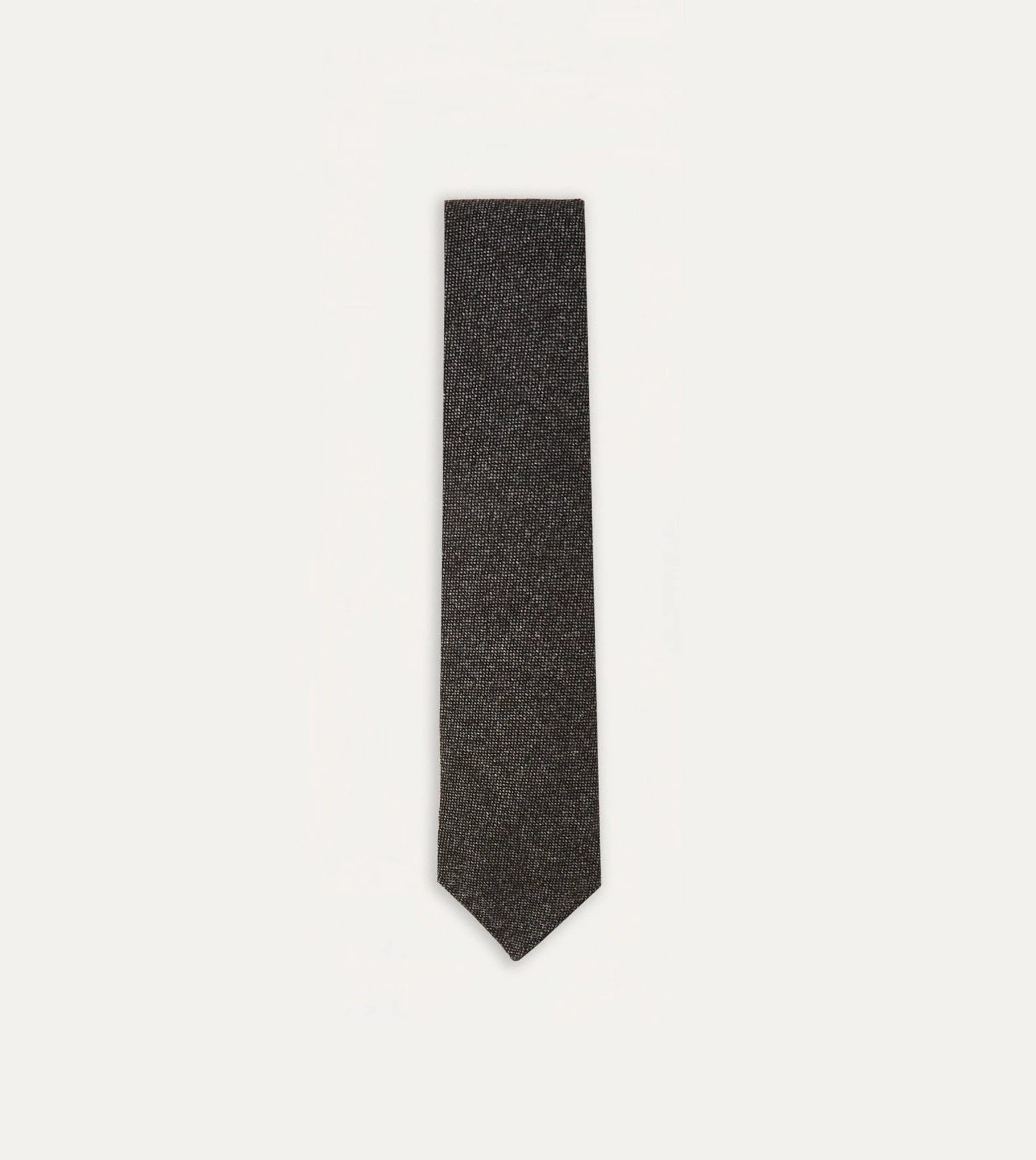 Black Pure Cashmere Solid Hand Rolled Tie 3 Black Pure Cashmere Solid Hand Rolled Tie
