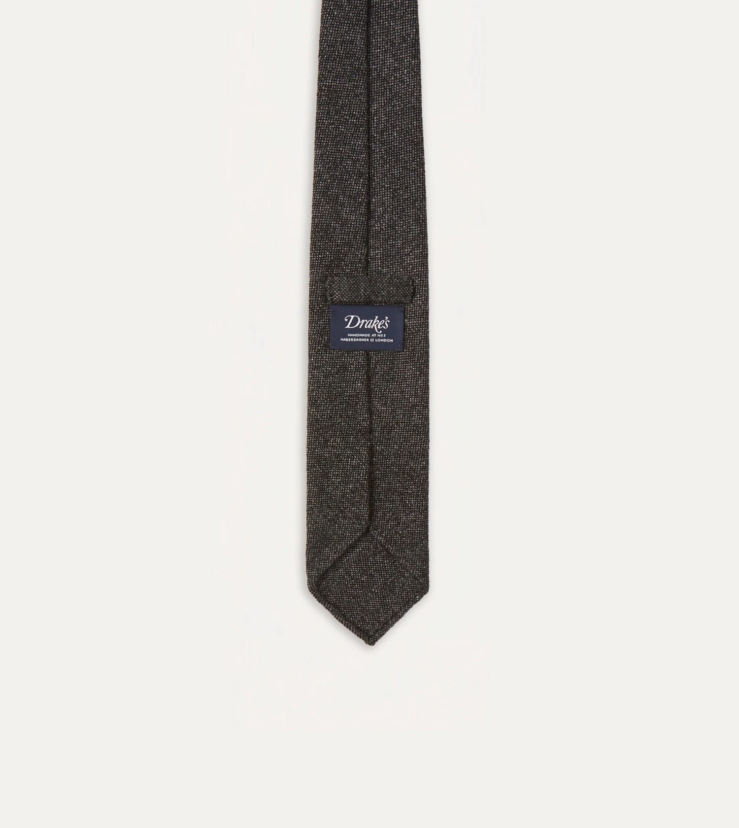 Black Pure Cashmere Solid Hand Rolled Tie 5 Black Pure Cashmere Solid Hand Rolled Tie - Image 3