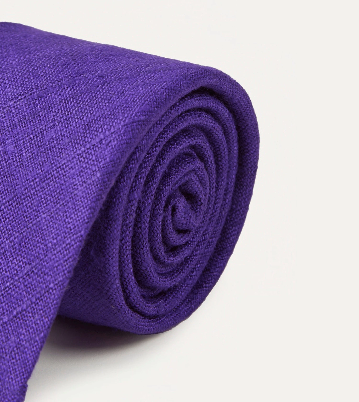 Purple Tussah Hand Rolled Silk Tie 5 Purple Tussah Hand Rolled Silk Tie - Image 3