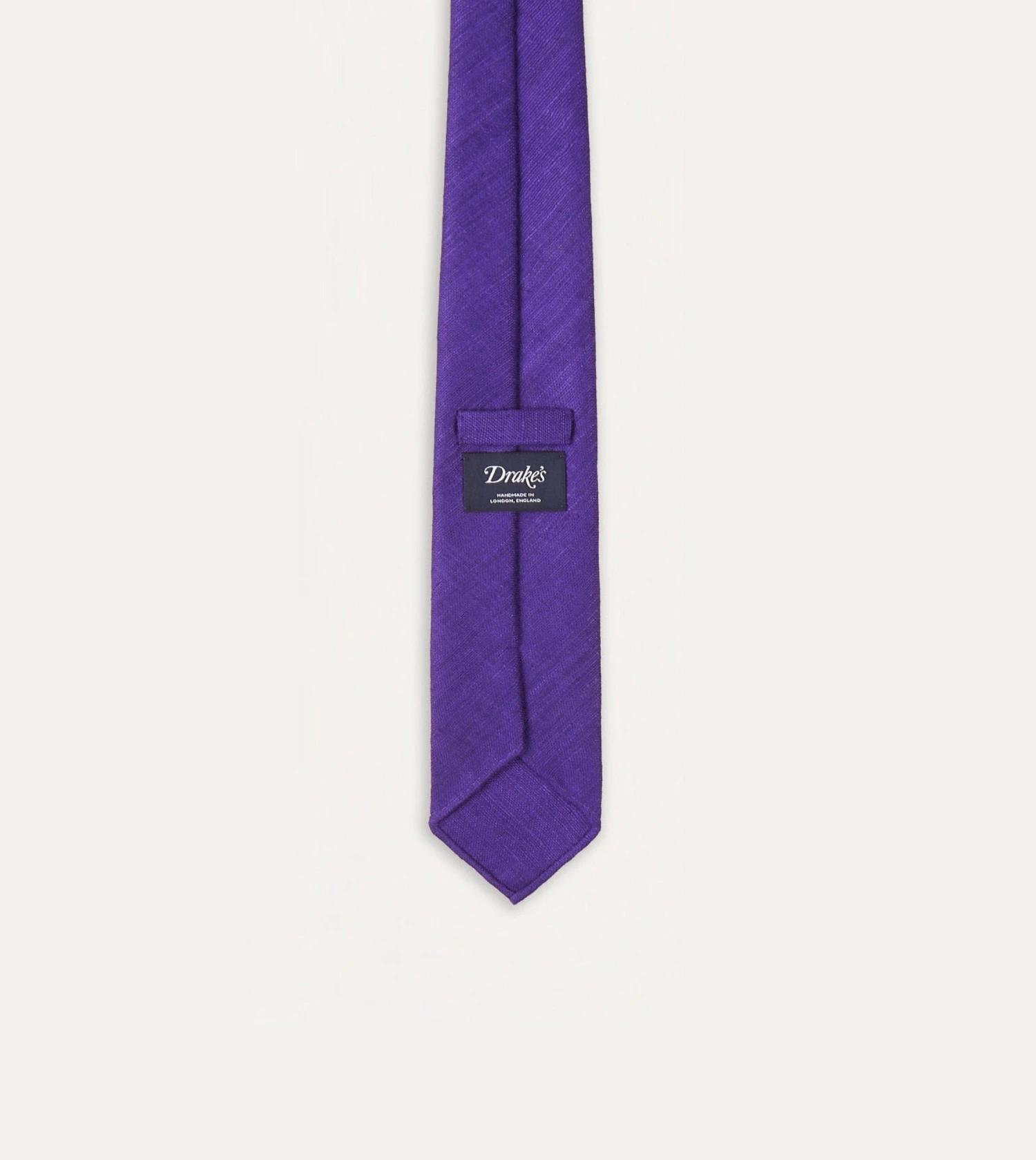 Purple Tussah Hand Rolled Silk Tie 7 Purple Tussah Hand Rolled Silk Tie - Image 5