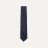 Navy Tussah Hand Rolled Silk Tie -Drakes Shop DR1AAR06449 12250 1