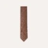 Brown Tussah Hand Rolled Silk Tie -Drakes Shop DR1AAR06449 13300 1