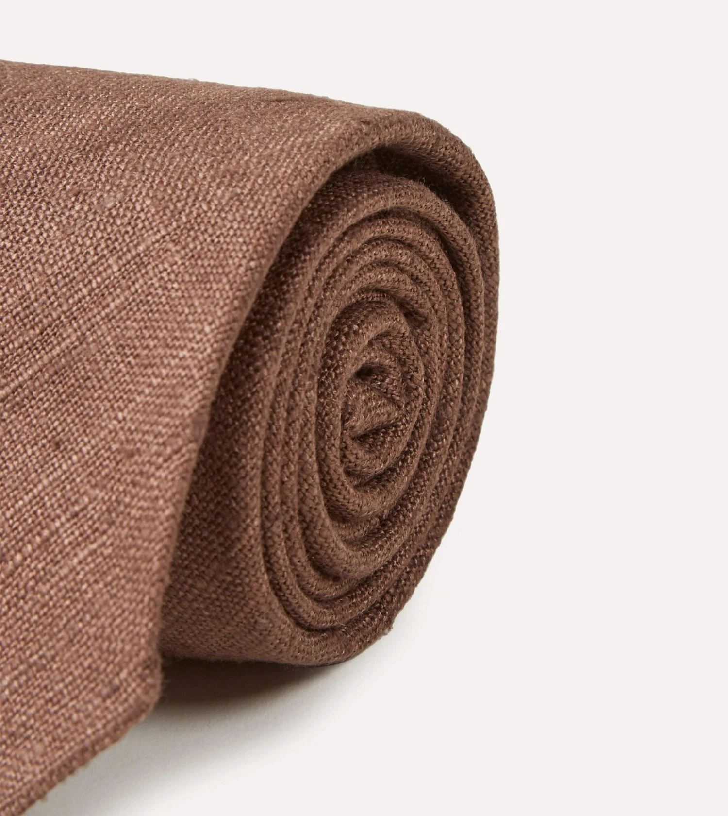 Brown Tussah Hand Rolled Silk Tie 5 Brown Tussah Hand Rolled Silk Tie - Image 3