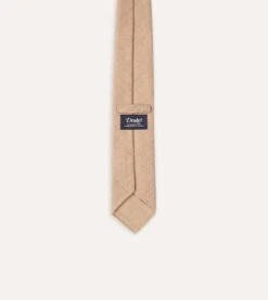 Sand Tussah Hand Rolled Silk Tie -Drakes Shop DR1AAR06449 18050 5