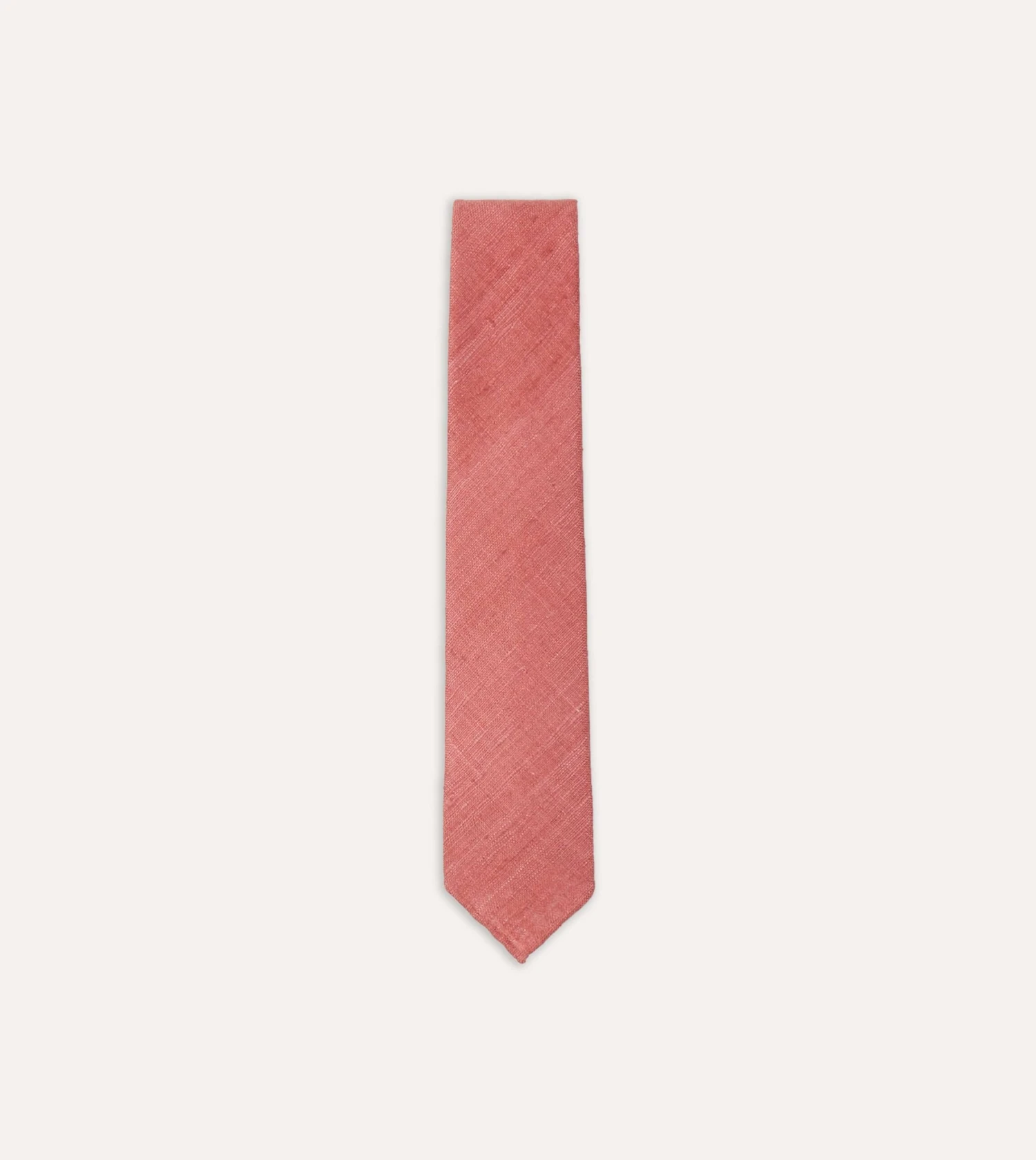 Pink Tussah Hand Rolled Silk Tie 3 Pink Tussah Hand Rolled Silk Tie