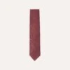 Burgundy Tussah Hand Rolled Silk Tie -Drakes Shop DR1AAR06449 24700 1