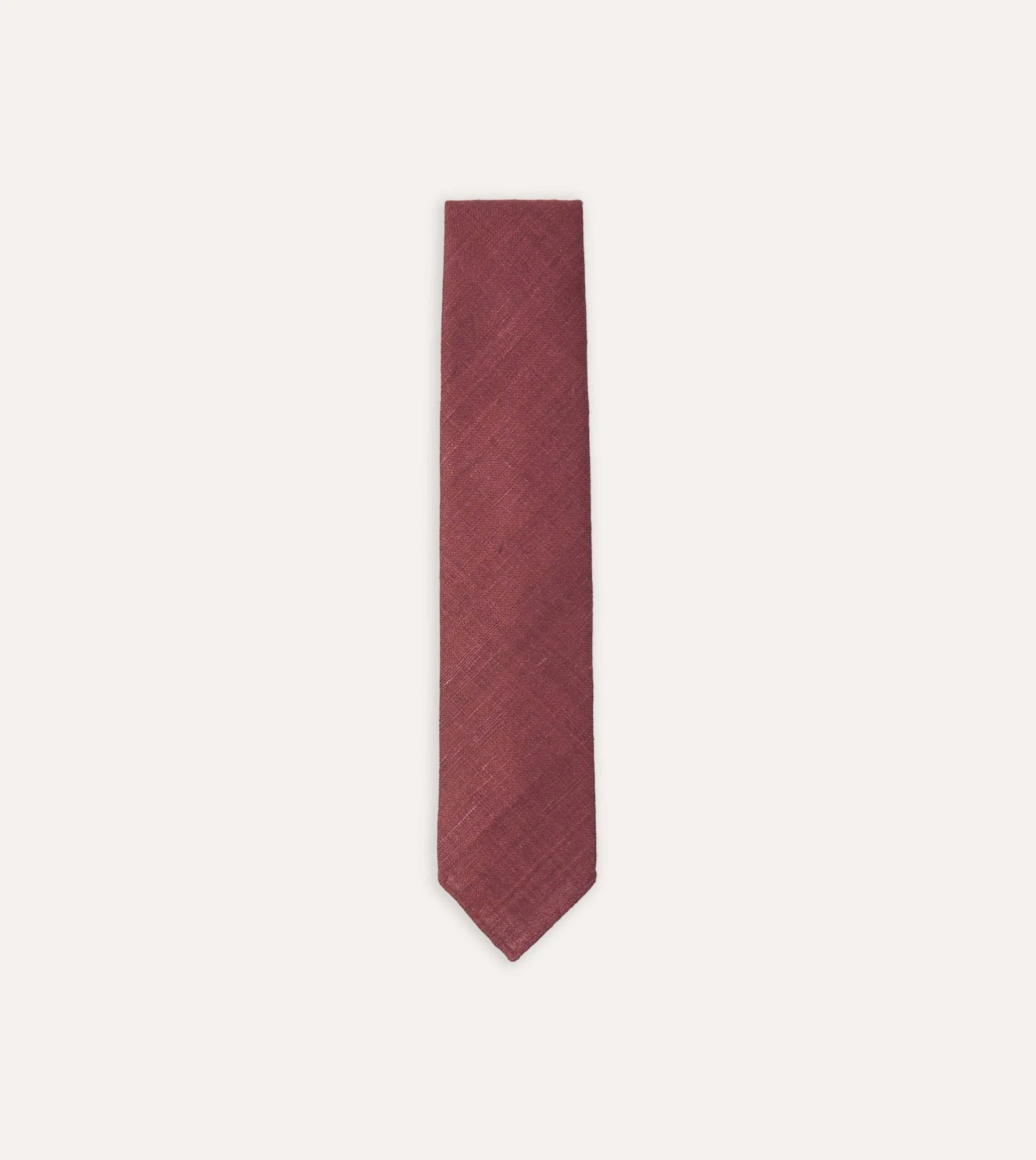 Burgundy Tussah Hand Rolled Silk Tie 3 Burgundy Tussah Hand Rolled Silk Tie