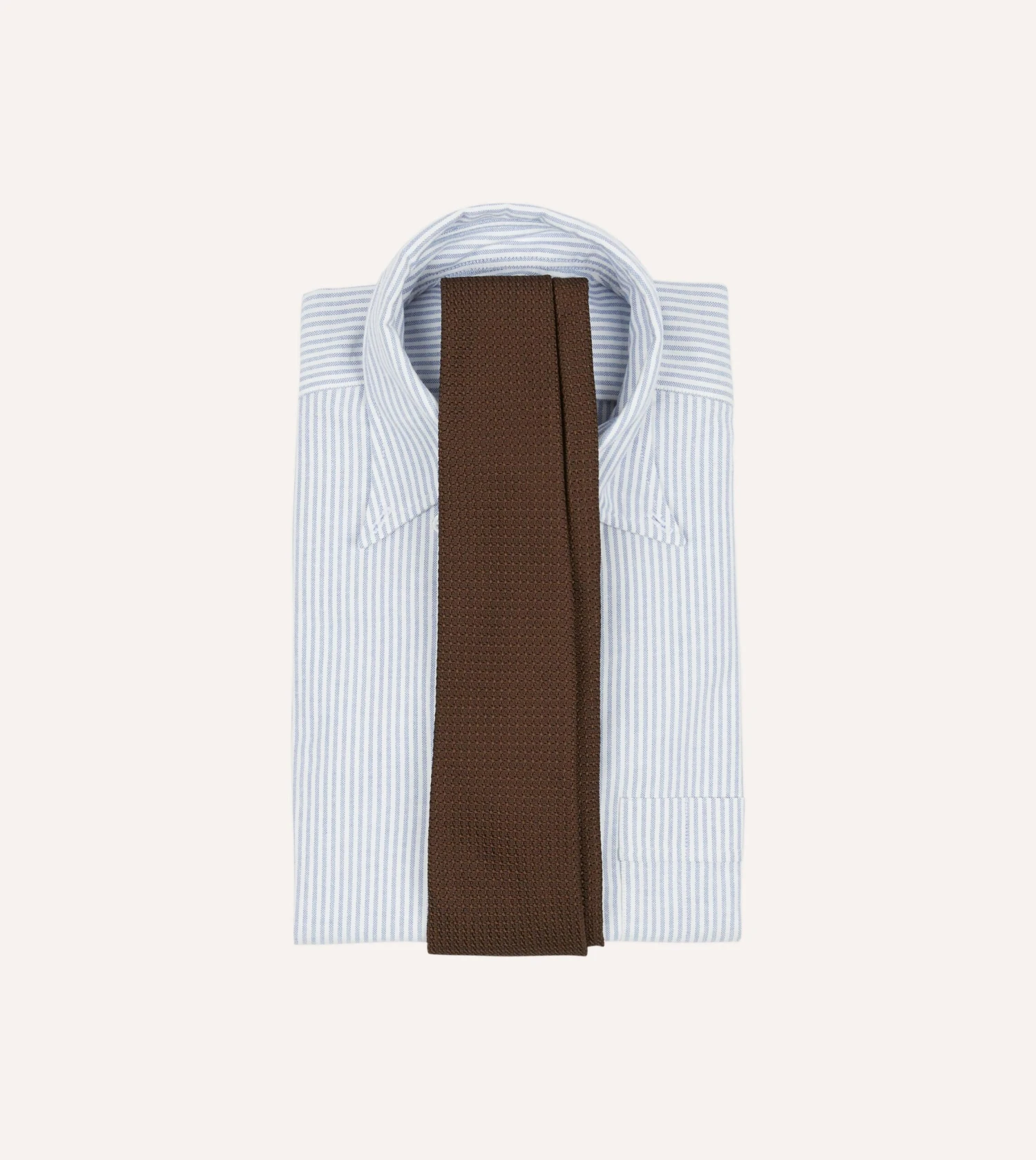 Brown Hand Rolled Large Knot Grenadine Tie 4 Brown Hand Rolled Large Knot Grenadine Tie - Image 2