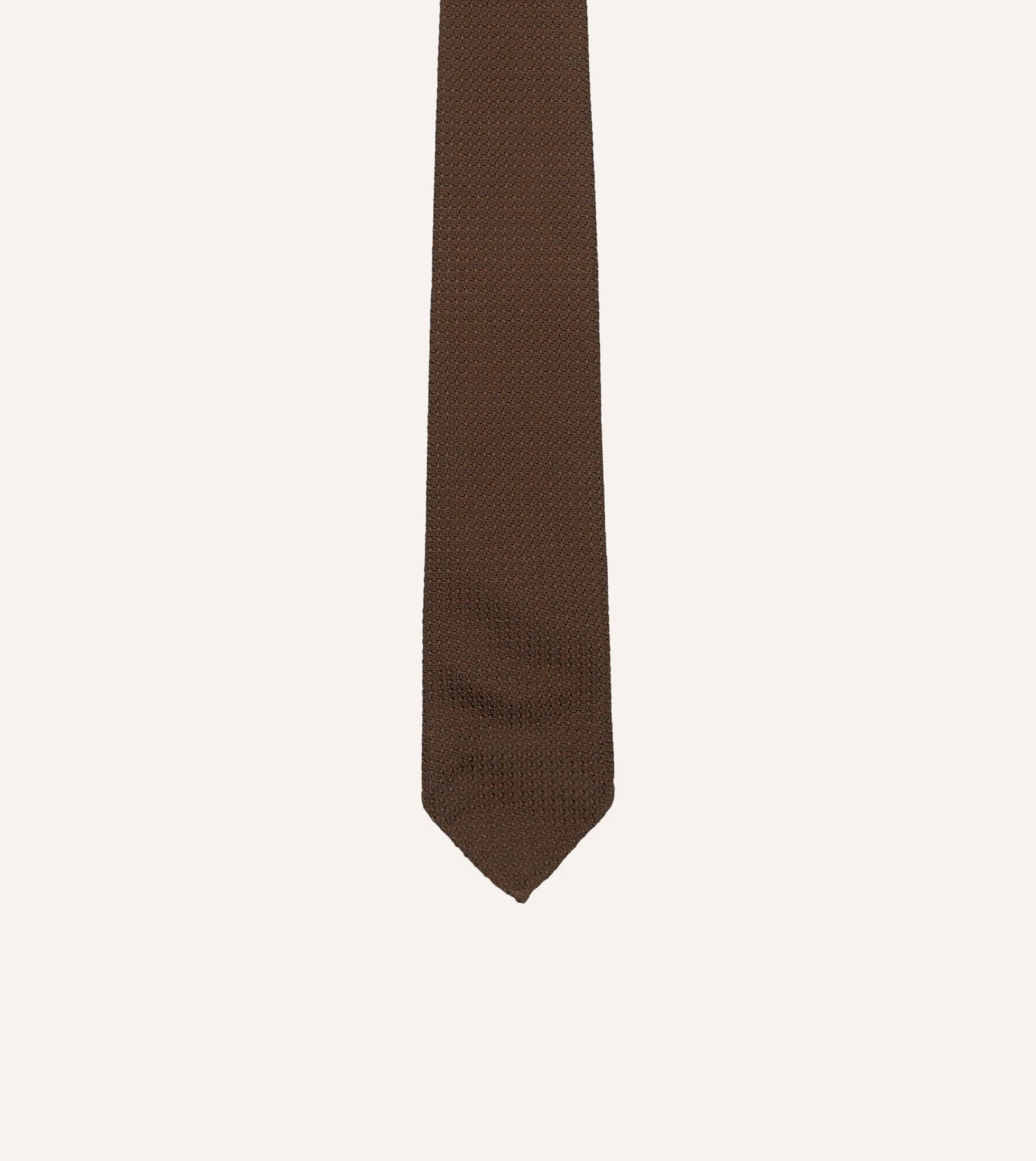 Brown Hand Rolled Large Knot Grenadine Tie 6 Brown Hand Rolled Large Knot Grenadine Tie - Image 4