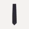Dark Navy Fine Woven Grenadine Silk Hand Rolled Tie