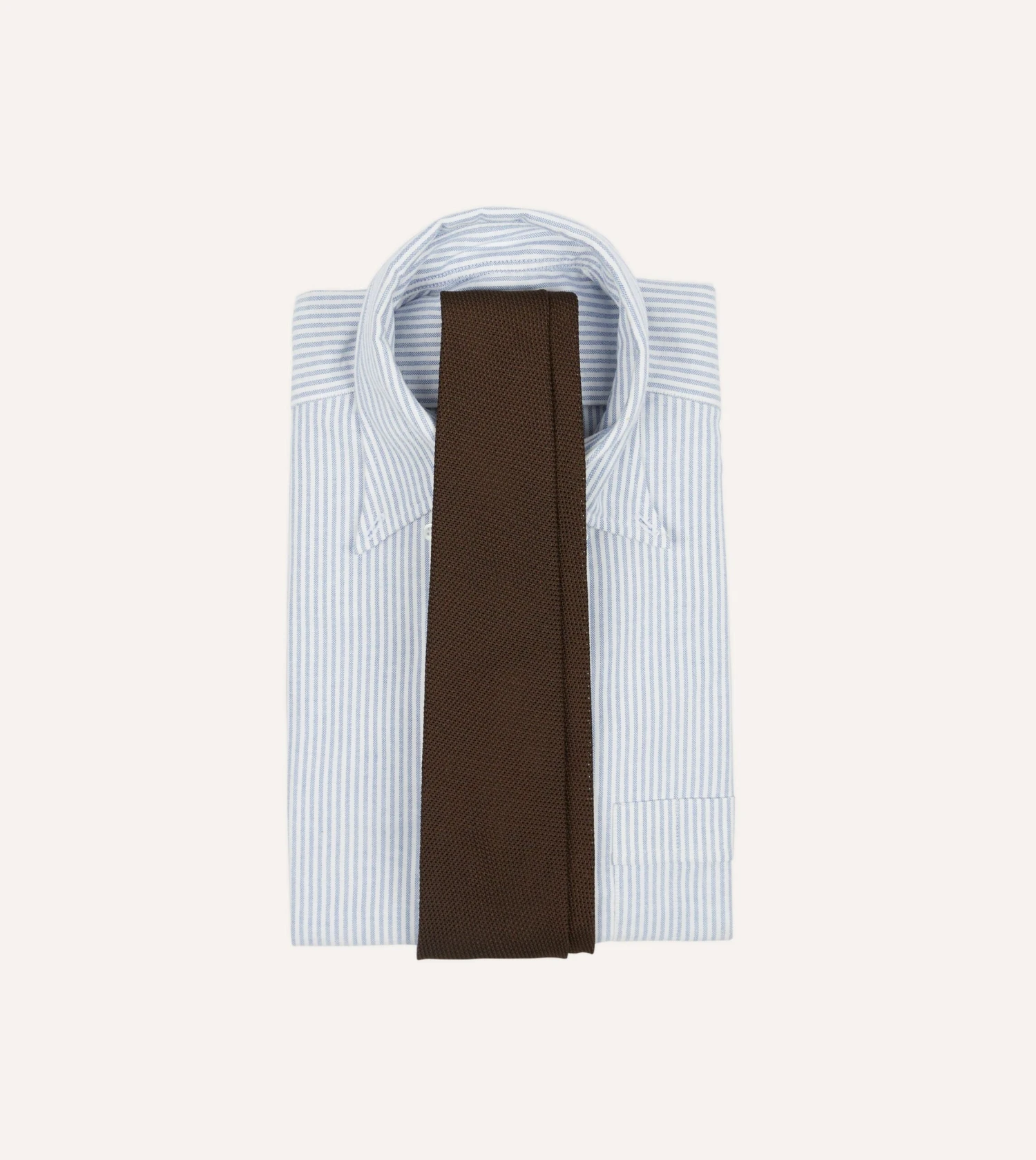 Brown Fine Woven Grenadine Silk Hand Rolled Tie 4 Brown Fine Woven Grenadine Silk Hand Rolled Tie - Image 2