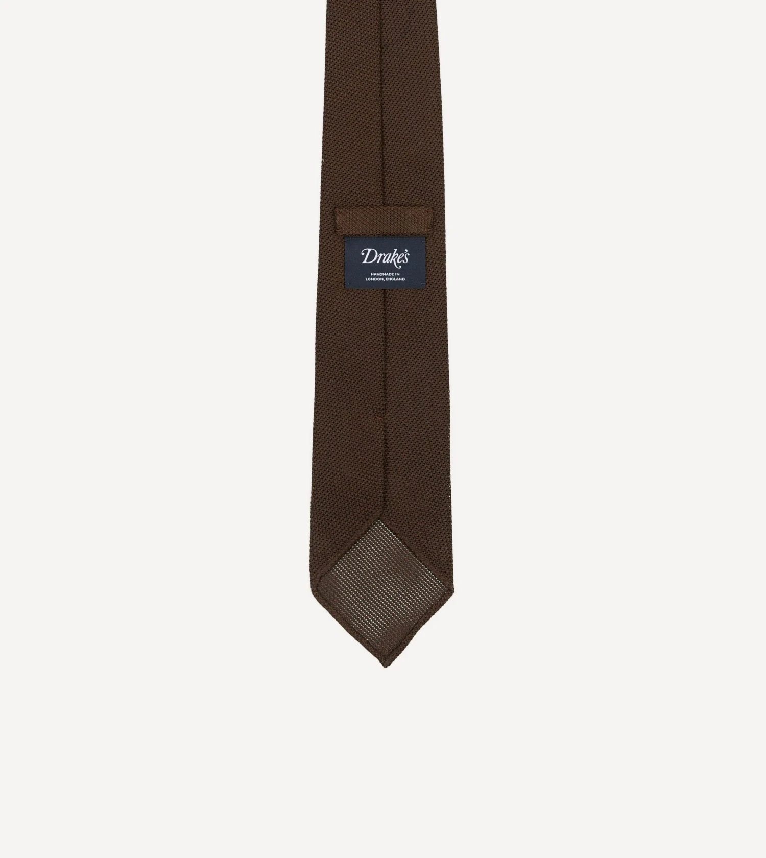 Brown Fine Woven Grenadine Silk Hand Rolled Tie 5 Brown Fine Woven Grenadine Silk Hand Rolled Tie - Image 3