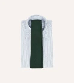 Green Fine Woven Grenadine Silk Hand Rolled Tie 7 Green Fine Woven Grenadine Silk Hand Rolled Tie -Drakes Shop DR1AAR15541 15400 1