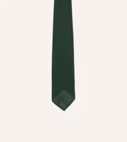 Green Fine Woven Grenadine Silk Hand Rolled Tie 9 Green Fine Woven Grenadine Silk Hand Rolled Tie -Drakes Shop DR1AAR15541 15400 3