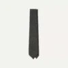 Grey Herringbone Hand Rolled Wool Tie -Drakes Shop DR1AAR22846 02603 2