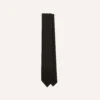 Black Super Fine Merino Wool Self Tipped Tie -Drakes Shop DR1AAR22864 01100 2