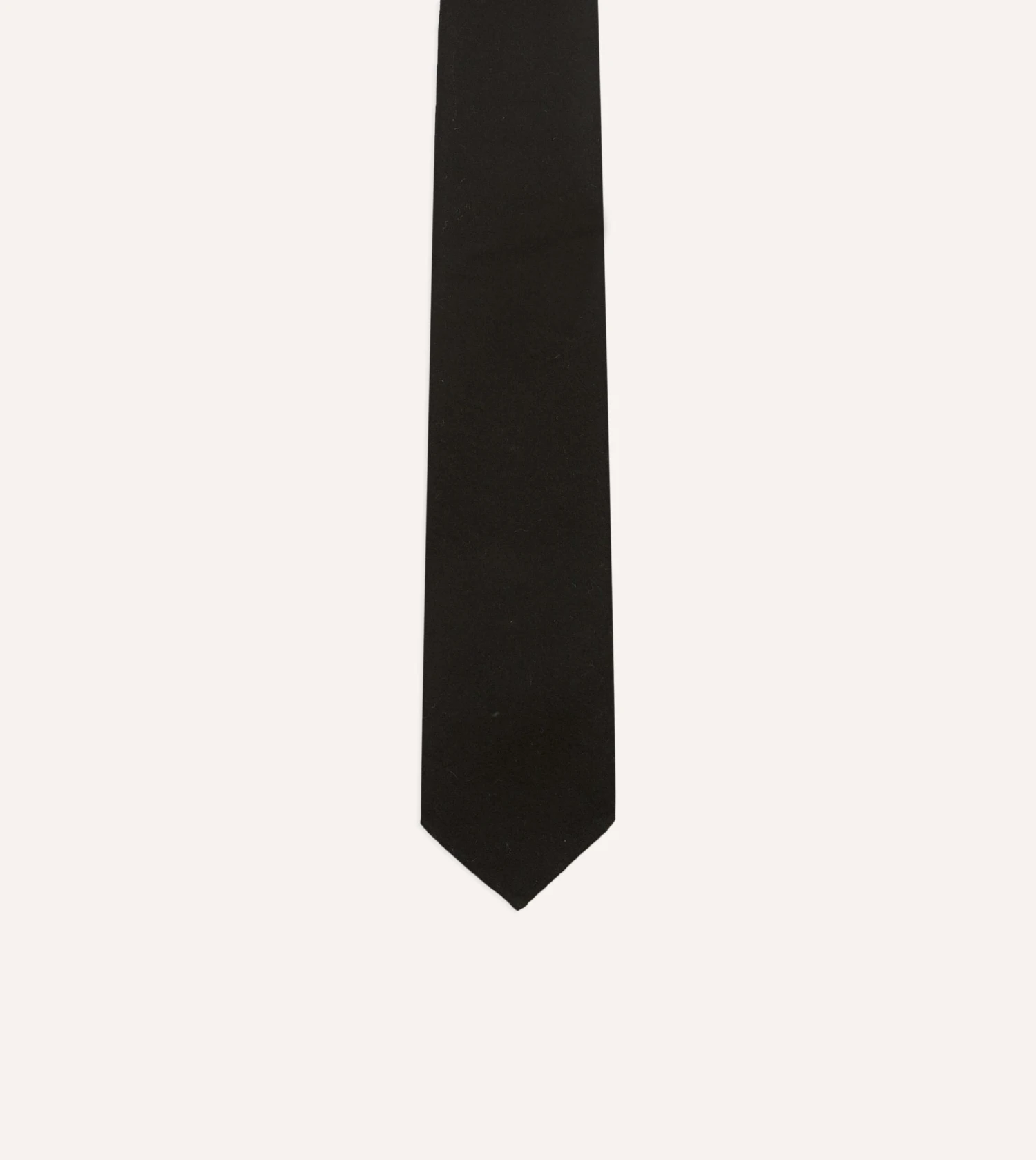 Black Super Fine Merino Wool Self Tipped Tie 6 Black Super Fine Merino Wool Self Tipped Tie - Image 4